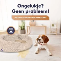 Pet Perfect Donut Hondenmand - 80cm - Fluffy Hondenkussen - Hondenbed - Créme/Bruin -Pet Care Verkoop 1200x1200 1068