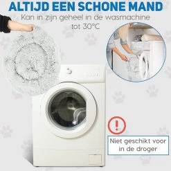 Pawzle Hondenmand - Donut Hondenkussen - Kattenmand - Bed Voor Honden & Katten - Wasbaar - 100cm - Grijs -Pet Care Verkoop 1200x1200 1103