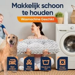 Happysnoots Hondenkussen 70 X 50cm - Hondenbed - Donut Dog Bed - Fluffy - Grijs - Wasbaar -Pet Care Verkoop 1200x1200 1195
