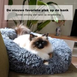 Hondenmand Donut – 60 Cm - Honden Mand – Pluche – Fluffy – Extra Zacht - Hondenkussen – Kattenkussen – Bed - Wasbaar Met Rits – Hondenmanden – Rond – Bank – Grijs - Qwality -Pet Care Verkoop 1200x1200 1201