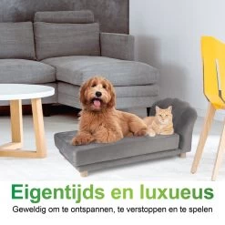 Maxxpro Katten- En Hondenbank - Grijs - Verhoogd Met Houten Poten - Fluweel Materiaal - 90 X 44 X 34 Cm - Huisdieren Tot 80 KG 10 Maxxpro Katten- En Hondenbank - Grijs - Verhoogd Met Houten Poten - Fluweel Materiaal - 90 X 44 X 34 Cm - Huisdieren Tot 80 KG -Pet Care Verkoop 1200x1200 1244