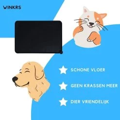 Winkrs - Placemat Voor Voerbak Van Hond Of Kat Huisdieren - Zwart Siliconen Waterdicht -Pet Care Verkoop 1200x1200 1276