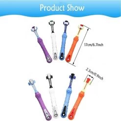 Merkloos Tandenborstel - Voor Huisdieren - Honden - 3 Zijdig - Multi-Hoek - Schoonmaken - Tanden - Slechte Adem - Tandsteen - Tandenborstel - Gezondheid - Blauw -Pet Care Verkoop 1200x1200 1296