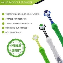 Merkloos Tandenborstel - Voor Huisdieren - Honden - 3 Zijdig - Multi-Hoek - Schoonmaken - Tanden - Slechte Adem - Tandsteen - Tandenborstel - Gezondheid - Blauw -Pet Care Verkoop 1200x1200 1298