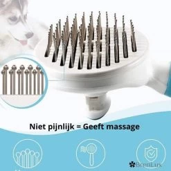 Merkloos Dierenborstel - Haarborstel Huisdieren - Borstel Voor Vacht Huisdier - Borstel Kat - Borstel Hond - Makkelijk Haar Verwijderen Met één Klik - Inclusief Speeltje - Kam Huisdier - Vachtverzorging - Massage -Pet Care Verkoop 1200x1200 243