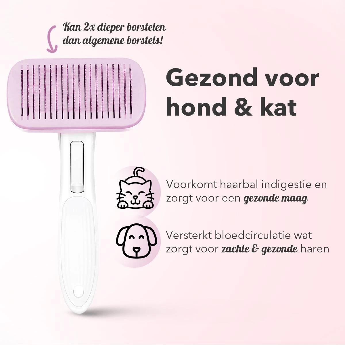 Lubadoo® - Kattenborstel - Hondenborstel - Kattenkam - Kattenhaar - Hondenhaar - Huisdierhaar Verwijderaar - Haarverwijderaar Voor Huisdieren - Langharig - Kortharig - Roze 4 Lubadoo® - Kattenborstel - Hondenborstel - Kattenkam - Kattenhaar - Hondenhaar - Huisdierhaar Verwijderaar - Haarverwijderaar Voor Huisdieren - Langharig - Kortharig - Roze - Afbeelding 4