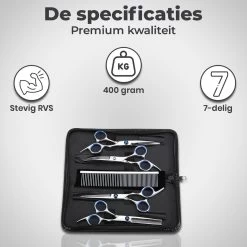 VoordeelShop 7-Delige Huisdier Knipset Met Etui - Trimmen Hond - Honden Schaar - Effileerschaar Hond - Huisdier Trimmer - Huisdier Knippen - Knipschaar Haar - Haar Schaar - Kapper - Kapperset - Scharenset -Pet Care Verkoop 1200x1200 265
