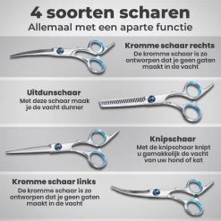 VoordeelShop 7-Delige Huisdier Knipset Met Etui - Trimmen Hond - Honden Schaar - Effileerschaar Hond - Huisdier Trimmer - Huisdier Knippen - Knipschaar Haar - Haar Schaar - Kapper - Kapperset - Scharenset -Pet Care Verkoop 1200x1200 271