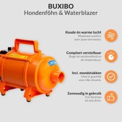 Krachtige Hondenföhn/ Waterblazer Met Draaiknop Om Overtollig Water En Stof Snel Uit De Vacht Te Blazen | Verstelbare Vermogen Standen (500W Tot 2200W) En Verstelbare Temperatuur - Type B Oranje -Pet Care Verkoop 1200x1200 284