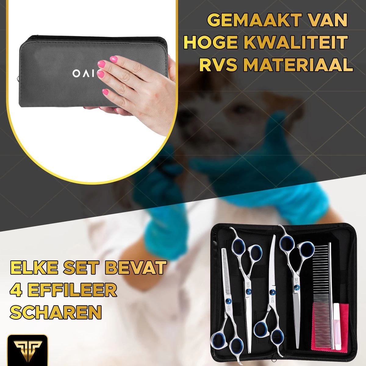 Toivo Schaar Voor Dieren - Zilver - Effileerscharen - Honden Scharenset - Dierenschaar - Set 5 Stuks - Trimscharen - Trimset - Uitdunschaar Hond - Schaar Honden 4 Toivo Schaar Voor Dieren - Zilver - Effileerscharen - Honden Scharenset - Dierenschaar - Set 5 Stuks - Trimscharen - Trimset - Uitdunschaar Hond - Schaar Honden - Afbeelding 4