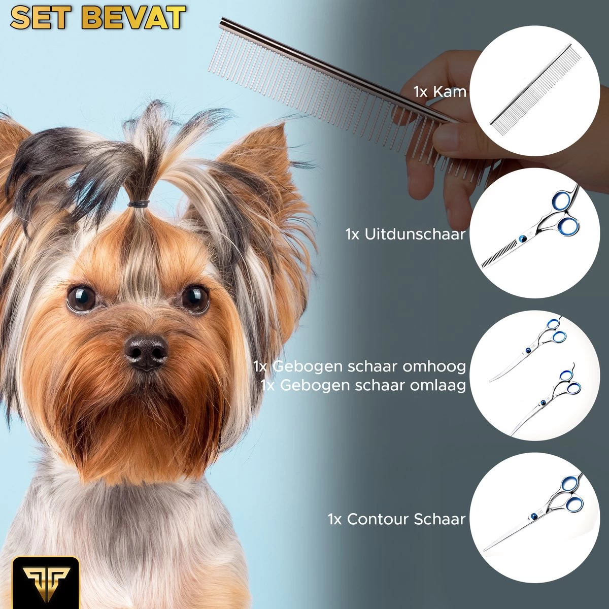 Toivo Schaar Voor Dieren - Zilver - Effileerscharen - Honden Scharenset - Dierenschaar - Set 5 Stuks - Trimscharen - Trimset - Uitdunschaar Hond - Schaar Honden 6 Toivo Schaar Voor Dieren - Zilver - Effileerscharen - Honden Scharenset - Dierenschaar - Set 5 Stuks - Trimscharen - Trimset - Uitdunschaar Hond - Schaar Honden - Afbeelding 6