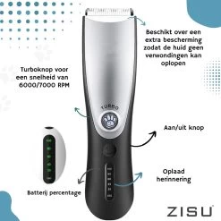 Hondentondeuse - Hondentrimmer - Dieren Tondeuse - Draadloos - 4 Opzetkammen - INCLUSIEF SNACKJE - Zwart -Pet Care Verkoop 1200x1200 321