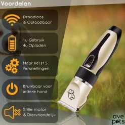 AVE Pets® Complete Hondentondeuse Set - Draadloos Tondeuse - Scheerapparaat Voor Je Hond Of Kat - Huisdier Trimmer - Professionele Dierentondeuse - Dieren Verzorging -Pet Care Verkoop 1200x1200 390
