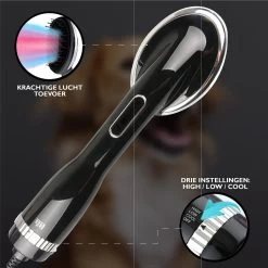 RoiPets® Hondenfohn 2 In 1 – 1000W - Honden Droger – Met Borstel - Waterblazer - Haar Verzorging - Honden Borstel Zwart - Honden/Katten/Dieren -Pet Care Verkoop 1200x1200 414