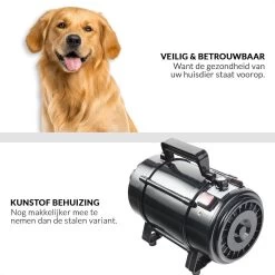 Hondenföhn/Waterblazer - Verstelbare Vermogen Standen (500W Tot 2400W) En Verstelbare Temperatuur - Zwart -Pet Care Verkoop 1200x1200 444