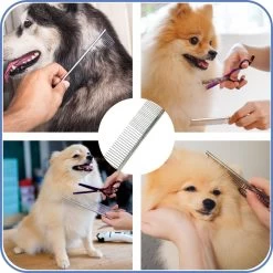 TwinQ Vachtverzorgingsset Hond/kat - Professionele 2-zijdige Ondervacht Kam - Klittenkam Voor Honden En Katten - Verwijderd Klitten En Voorkomt Haaruitval - Incl. Vlooienkam En Tandenborstel -Pet Care Verkoop 1200x1200 475