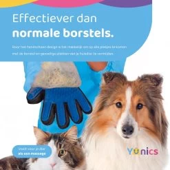 YUNICS® Dieren Handschoen - Haarverwijderaar Voor Huisdieren - Kattenborstel - Hondenborstel - Hondenkam - Kattenhaarverwijderaar - Blauw -Pet Care Verkoop 1200x1200 509