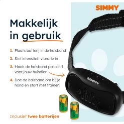 Simmy Anti Blafband - Diervriendelijke Opvoedingshalsband - Zwart En Blauw - Diervriendelijk - Zonder Schok - Anti Blaf Band Voor Grote En Kleine Honden -Pet Care Verkoop 1200x1200 548