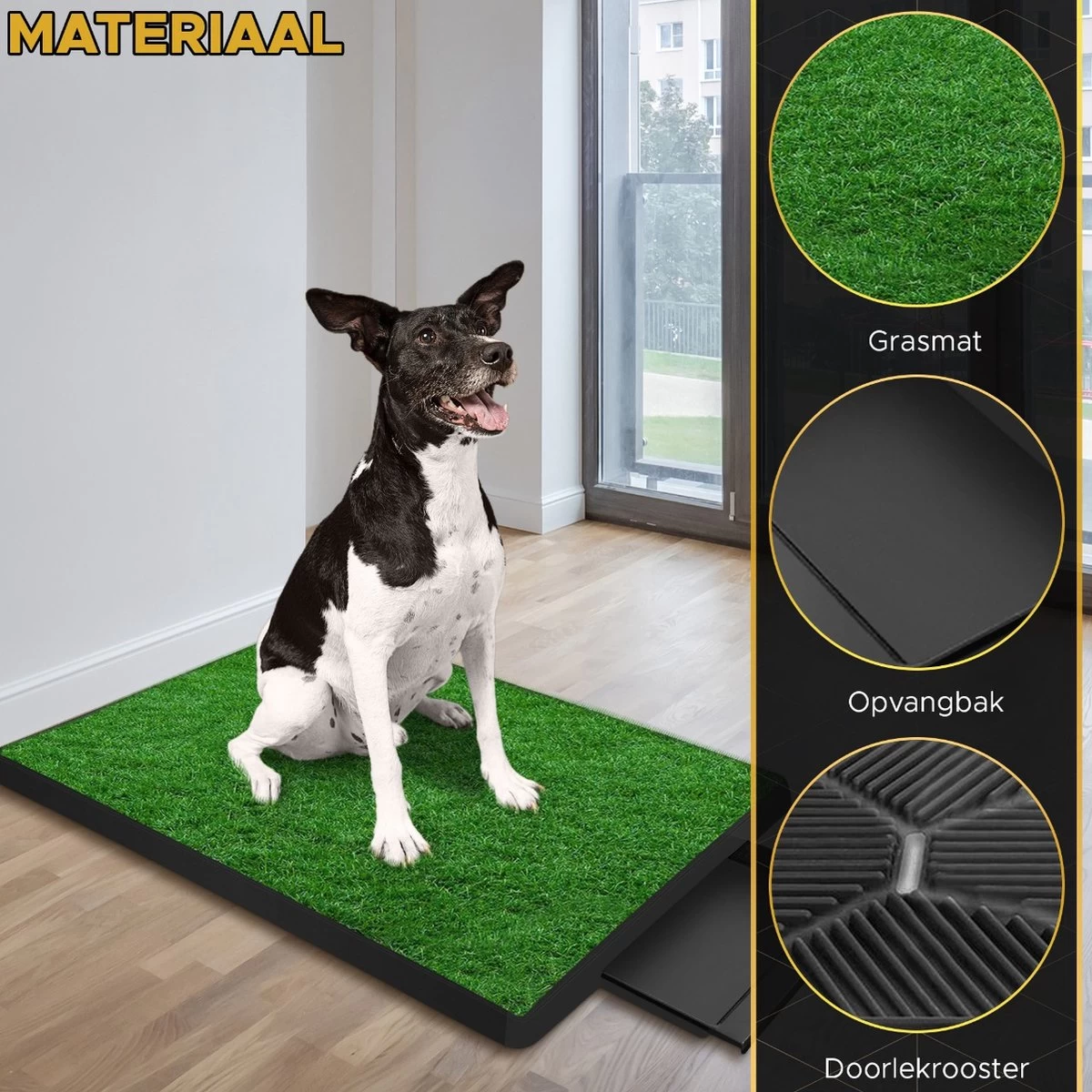 Toivo HondenToilet Kunstgras - Zwart - Geurafstotend - 62 X 49 X 6.6 CM - Honden Wc Outdoor - Zindelijkheidstraining Hond - Puppy Pads - Dierentoilet 3 Toivo HondenToilet Kunstgras - Zwart - Geurafstotend - 62 X 49 X 6.6 CM - Honden Wc Outdoor - Zindelijkheidstraining Hond - Puppy Pads - Dierentoilet - Afbeelding 3