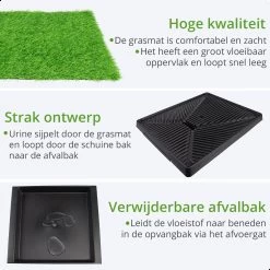 AWEMOZ Hondentoilet Kunstgras - Met 2 Matten En Opvangbak - 64x52x7,5cm - Puppy Pads - Zindelijkheidstraining Hond - Training Pads - Indoor / Outdoor Honden Toilet -Pet Care Verkoop 1200x1200 688
