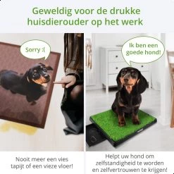 AWEMOZ Hondentoilet Kunstgras - Met 2 Matten En Opvangbak - 64x52x7,5cm - Puppy Pads - Zindelijkheidstraining Hond - Training Pads - Indoor / Outdoor Honden Toilet -Pet Care Verkoop 1200x1200 689