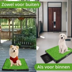 AWEMOZ Hondentoilet Kunstgras - Met 2 Matten En Opvangbak - 64x52x7,5cm - Puppy Pads - Zindelijkheidstraining Hond - Training Pads - Indoor / Outdoor Honden Toilet -Pet Care Verkoop 1200x1200 691