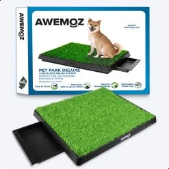 AWEMOZ Hondentoilet Kunstgras - Met 2 Matten En Opvangbak - 64x52x7,5cm - Puppy Pads - Zindelijkheidstraining Hond - Training Pads - Indoor / Outdoor Honden Toilet -Pet Care Verkoop 1200x1200 693