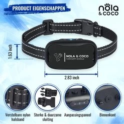 Nola & Coco® Oplaadbare Anti Blafband - 4 Kleuren - Zonder Schok - Waterdichte Diervriendelijke Blaf Halsband - Opvoedingshalsband - Voor Grote En Kleine Honden - Lichte Vibratie En Geluid - 3 Tot 60kg -Pet Care Verkoop 1200x1200 736