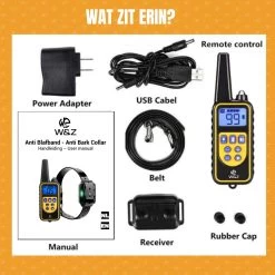 W&Z® Anti Blafband Inclusief Afstandsbediening- 3-60KG - Diervriendelijk - Zonder Schok - Vibratie/Audio/Licht - Anti Blaf Band - Water Bestendig -Pet Care Verkoop 1200x1200 767