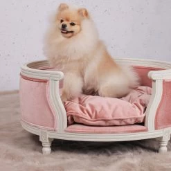 Lord Lou - George Roze Velvet S - Luxe Hondenmand - Luxe Kattenmand - 49x40x31 -Pet Care Verkoop 1200x1200 961