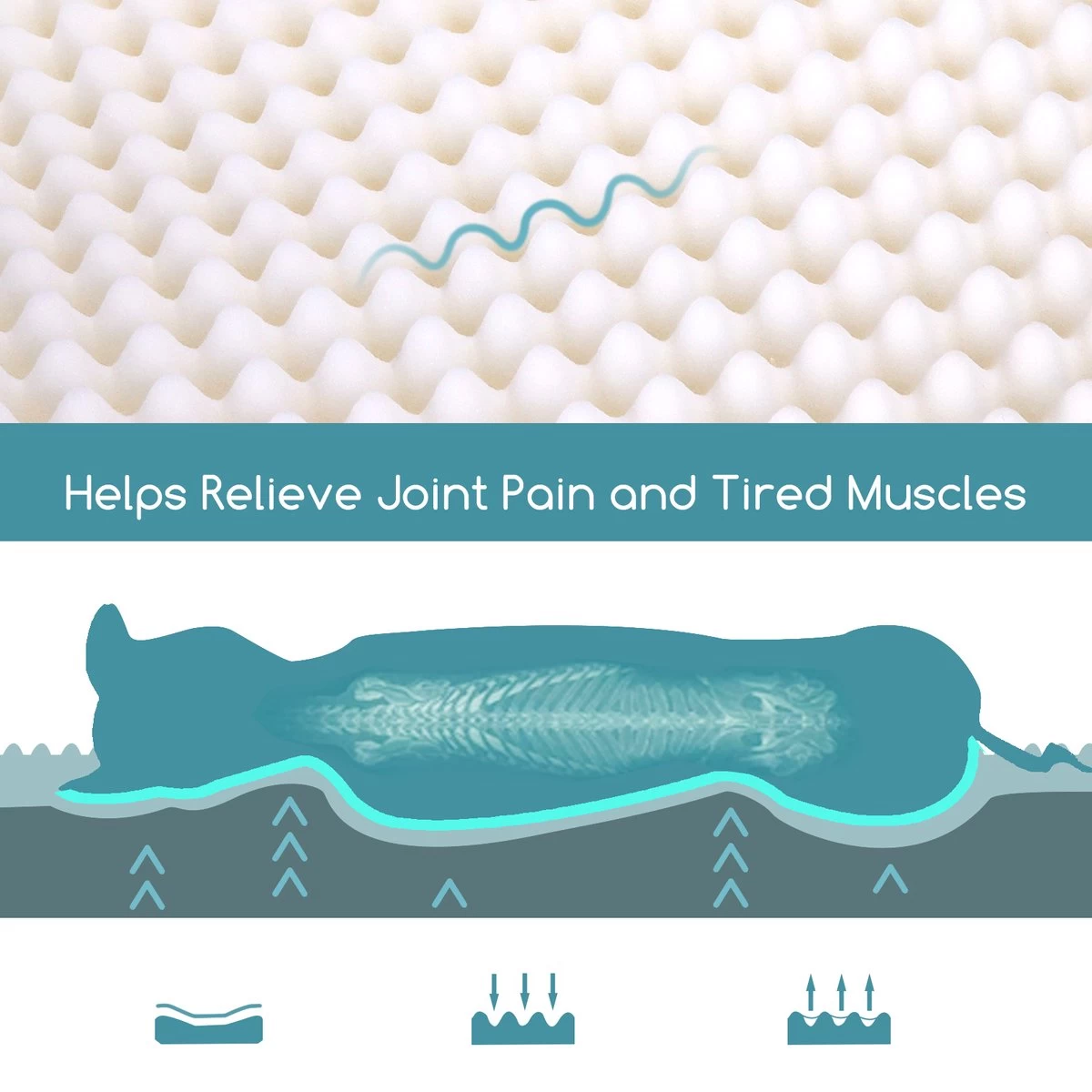 Nobleza Orthopedische Hondenkussen Wasbaar - Hondenbed - Maat L: 90 X 70 X 8 Cm - Grijs 4 Nobleza Orthopedische Hondenkussen Wasbaar - Hondenbed - Maat L: 90 X 70 X 8 Cm - Grijs - Afbeelding 4
