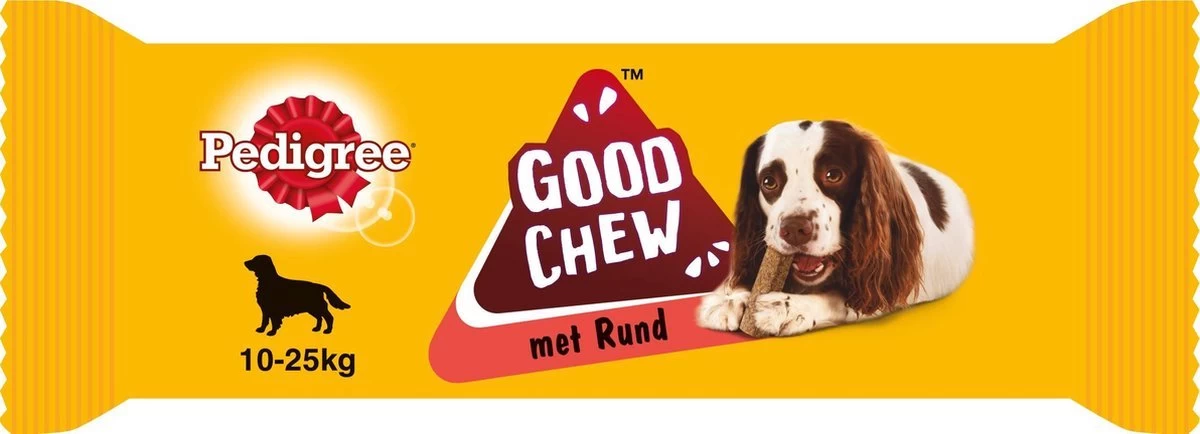 Pedigree Good Chew Hondensnack Medium - Rund - 14 X 88 Gr 1 Pedigree Good Chew Hondensnack Medium - Rund - 14 X 88 Gr