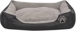 VidaXL Hondenbed Met Gewatteerd Kussen Maat S Zwart -Pet Care Verkoop 1200x502
