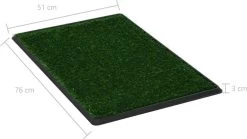 VidaXL Huisdierentoilet Met Bak En Kunstgras 76x51x3 Cm Groen -Pet Care Verkoop 1200x674 1