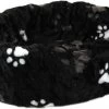 Petcomfort Bontmand Kattenmand/Hondenmand - Pootprint Zwart - 46x40x13 Cm
