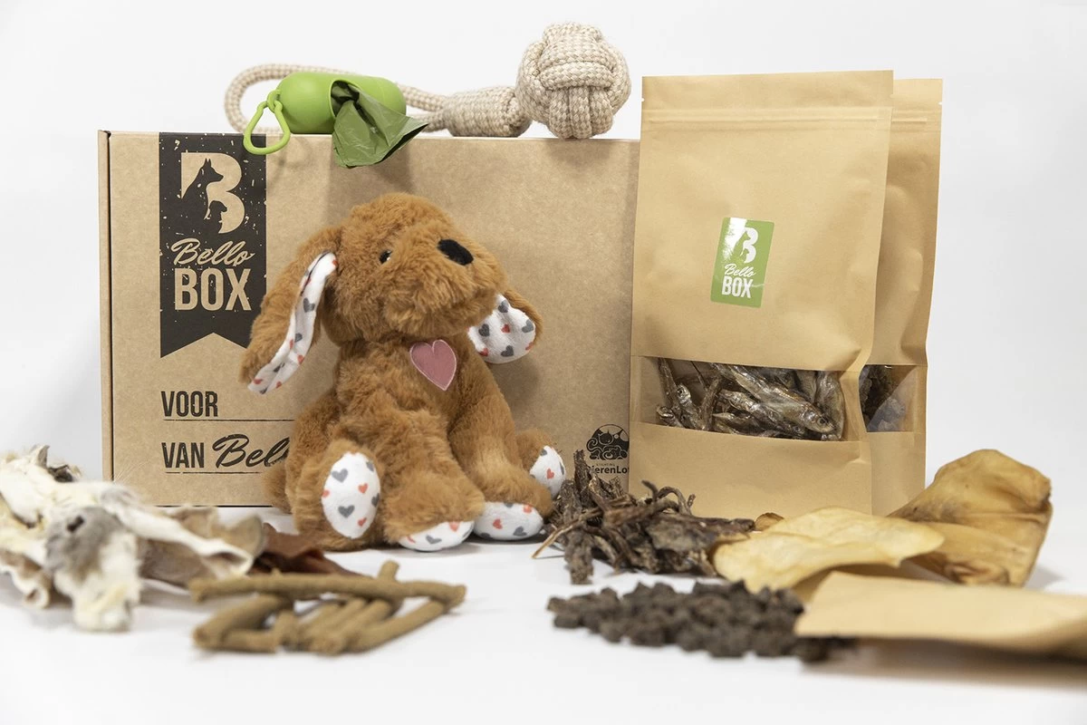 Bellobox Puppy Cadeaubox 100% Natuurlijke Hondensnacks - Vrij Van Toevoegingen 1 Bellobox Puppy Cadeaubox 100% Natuurlijke Hondensnacks - Vrij Van Toevoegingen