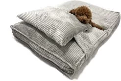 Orthopedisch Hondenkussen Grijs - Hondenmand Ribstof Premium L - Luxe Hondenbed 100x70cm - Grijs Tot 40 KG -Pet Care Verkoop 1200x806 4