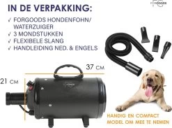 Forgoods Professionele Hondenfohn - Waterblazer Voor Honden - Hondenfohn Met 4 Opzetstukken - 2800W Verstelbaar Vermogen - Roze -Pet Care Verkoop 1200x890