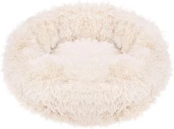 Springos Hondenmand | Superzacht En Luxe | Wasbaar | Donut | Fluffy | Hondenkussen | 60 Cm | Beige