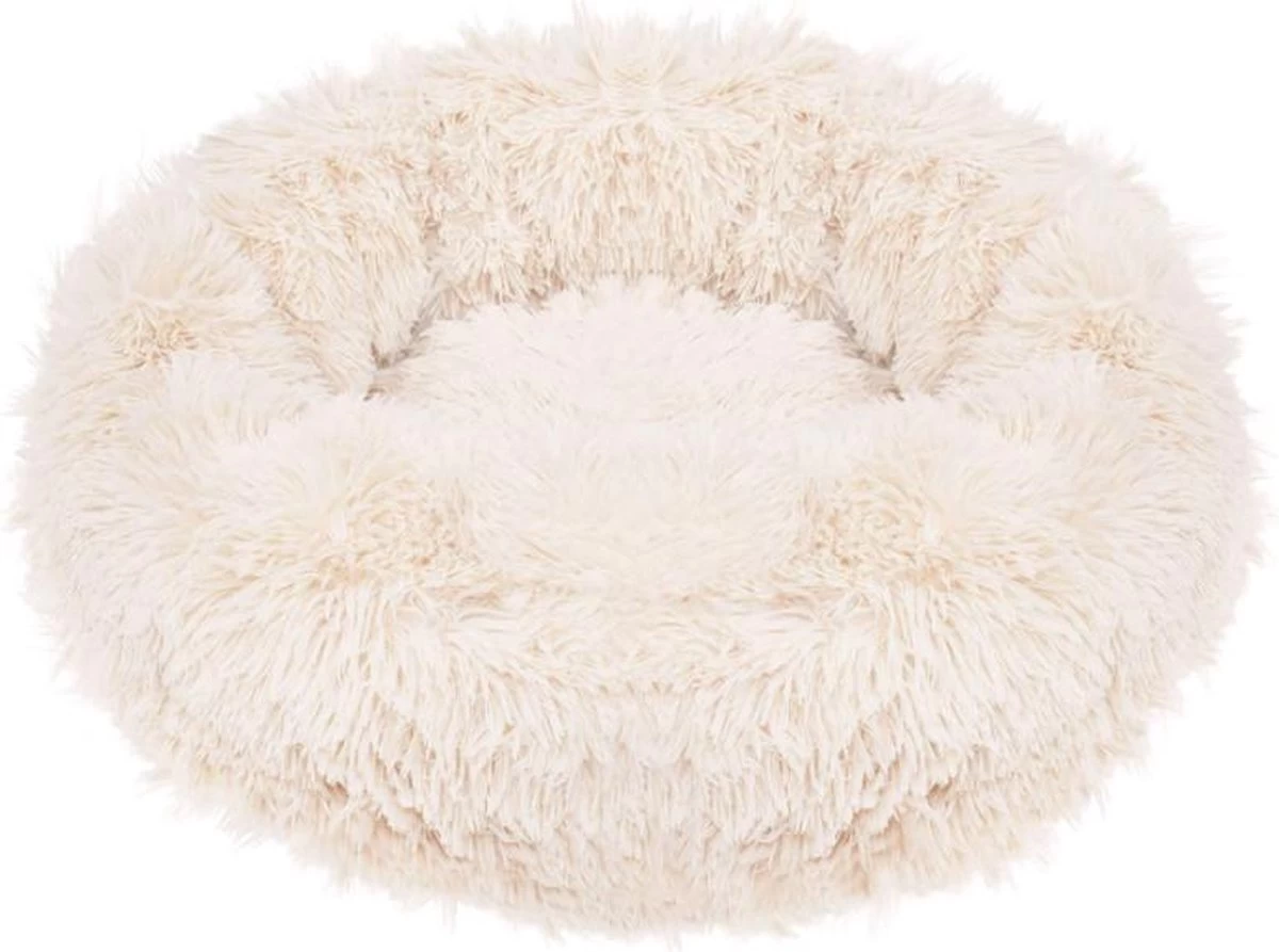 Springos Hondenmand | Superzacht En Luxe | Wasbaar | Donut | Fluffy | Hondenkussen | 60 Cm | Beige 1 Springos Hondenmand | Superzacht En Luxe | Wasbaar | Donut | Fluffy | Hondenkussen | 60 Cm | Beige