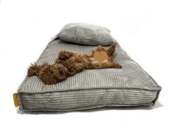 Orthopedisch Hondenkussen Grijs - Hondenmand Ribstof Premium L - Luxe Hondenbed 100x70cm - Grijs Tot 40 KG -Pet Care Verkoop 1200x910 2