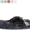 Snoozle Donut Hondenmand - Zacht En Luxe Hondenkussen - Wasbaar - Fluffy - Hondenmanden - 70cm - Grijs