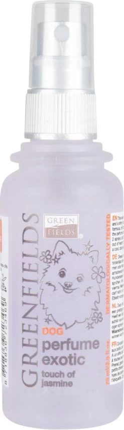 Hondenparfum Spray In 4 Geuren - Greenfields - Alchoholvrije En PH Neutrale Formule Tegen Onaangename Geurtjes - 50ml - Exotic -Pet Care Verkoop 346x1200 1