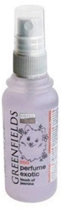 Hondenparfum Spray In 4 Geuren - Greenfields - Alchoholvrije En PH Neutrale Formule Tegen Onaangename Geurtjes - 50ml - Exotic -Pet Care Verkoop 354x1200