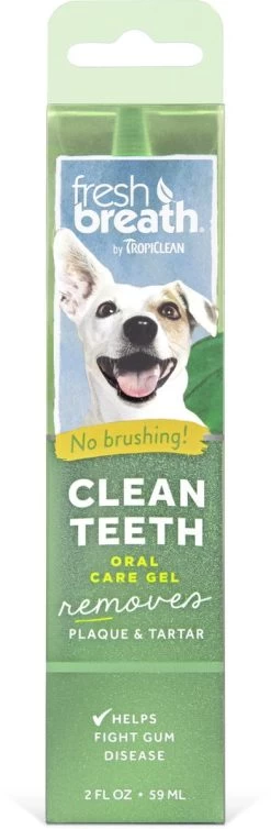 Tropiclean Fresh Breath Clean Teeth Oral Care Gel - Gebitsverzorging - Mint 59 Ml -Pet Care Verkoop 393x1200