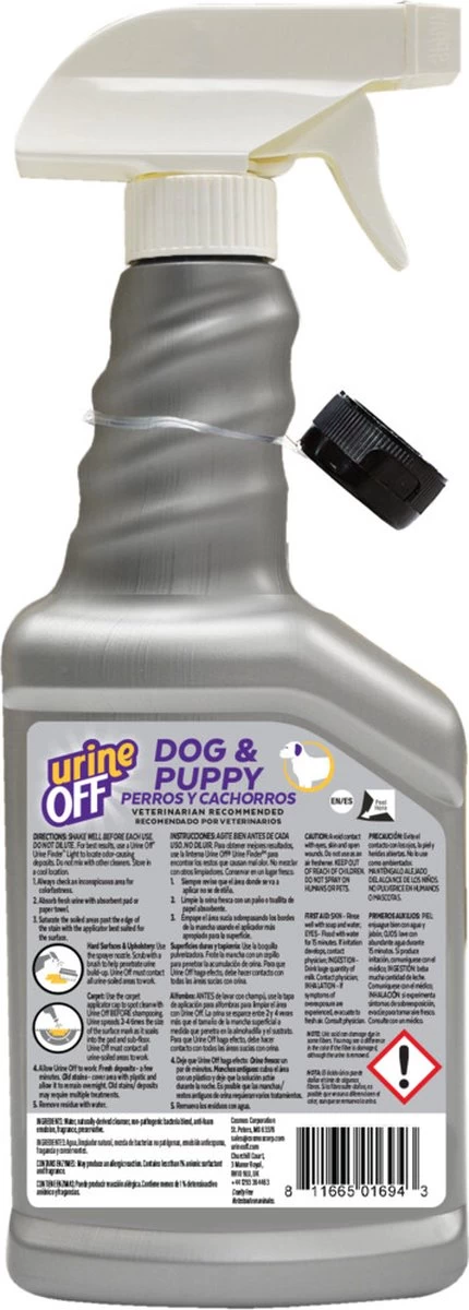 Urine Off Geur En Vlekverwijderaar Voor Hond En Puppy Urine - 1 ST à 500 ML 2 Urine Off Geur En Vlekverwijderaar Voor Hond En Puppy Urine - 1 ST à 500 ML - Afbeelding 2