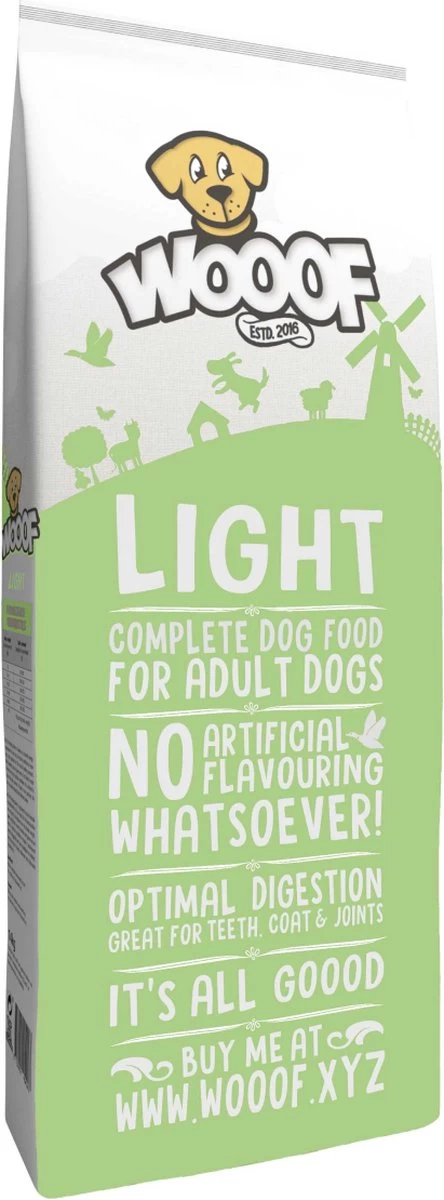 WOOOF Light 18KG - Geperst Light Hondenvoer - Geperste Ligh Hondenbrokken - Light Droogvoer 6 WOOOF Light 18KG - Geperst Light Hondenvoer - Geperste Ligh Hondenbrokken - Light Droogvoer - Afbeelding 6