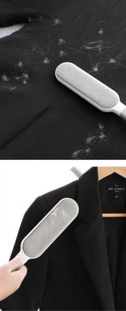 IGOODS - Pet Hair Remover - Hond & Kat Roller Brush - Dubbelzijdig Bont Ontharingsgereedschap Met Zelfreinigende Basis - Reismaatborstel - Voor Kleding - Bank - Tapijt - Autostoel GRIJS -Pet Care Verkoop 488x1200