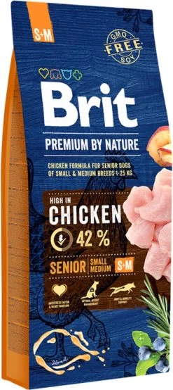 Brit Premium By Nature Hondenvoer Senior S/M 15 Kg - Hond -Pet Care Verkoop 535x1200