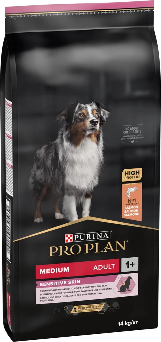 Pro Plan Medium Adult Sensitive Skin - Honden Droogvoer - Zalm - 14 Kg 6 Pro Plan Medium Adult Sensitive Skin - Honden Droogvoer - Zalm - 14 Kg - Afbeelding 6